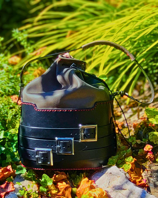 Handgefertigte Bucket Bag im Vintage Stil