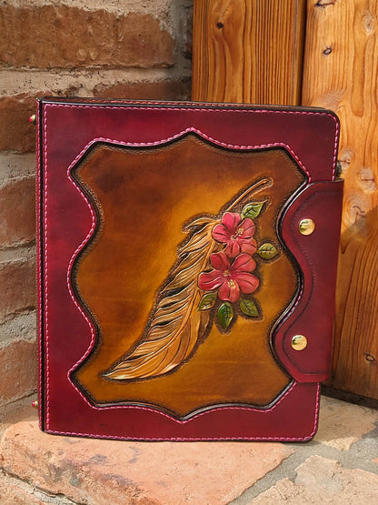 DIY-Ledermappe, Dokumentenmappe -  A4, pflanzlich gegerbtes Rindsleder, blank