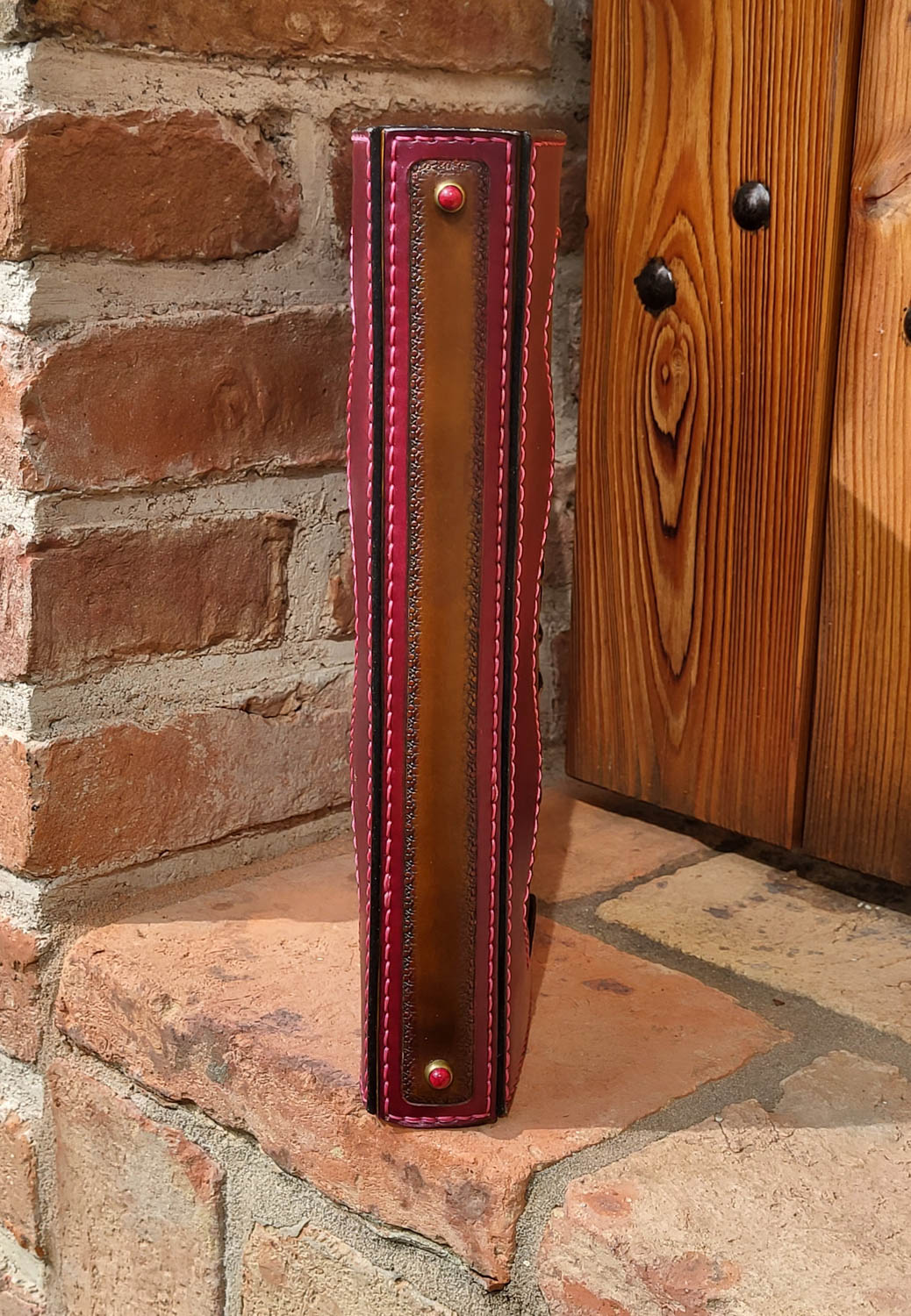 DIY-Ledermappe, Dokumentenmappe -  A4, pflanzlich gegerbtes Rindsleder, blank