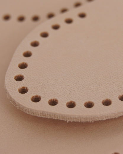 DIY-Ledermappe, Dokumentenmappe -  A4, pflanzlich gegerbtes Rindsleder, blank