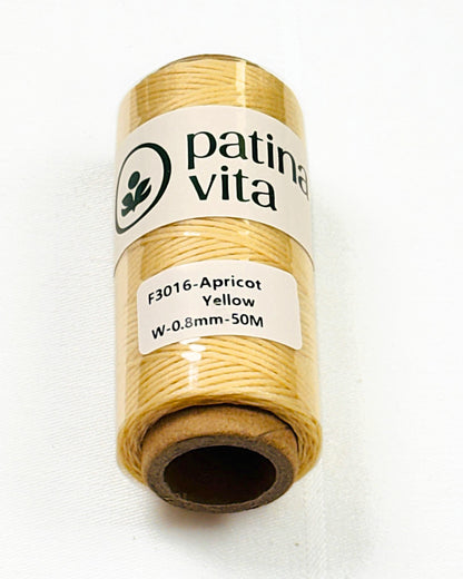 Ledergarn, Forellenfaden - gewachst zum Handnähen, Stärke 0.8 mm, 50 Meter viele Farben