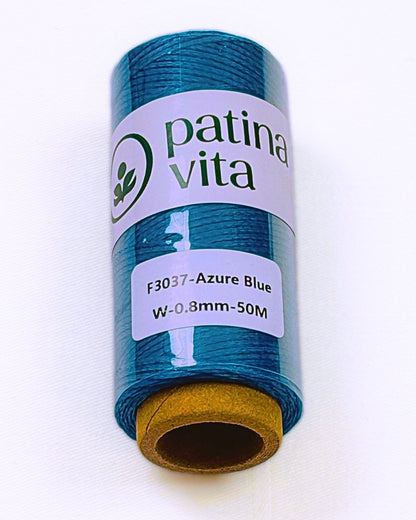 Ledergarn, Forellenfaden - gewachst zum Handnähen, Stärke 0.8 mm, 50 Meter viele Farben