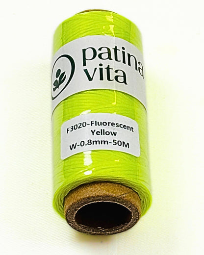 Ledergarn, Forellenfaden - gewachst zum Handnähen, Stärke 0.8 mm, 50 Meter viele Farben