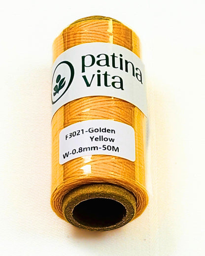 Ledergarn, Forellenfaden - gewachst zum Handnähen, Stärke 0.8 mm, 50 Meter viele Farben