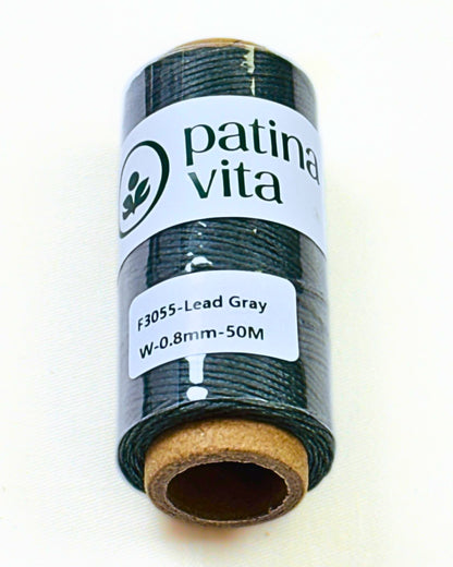 Ledergarn, Forellenfaden - gewachst zum Handnähen, Stärke 0.8 mm, 50 Meter viele Farben