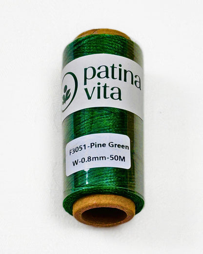 Ledergarn, Forellenfaden - gewachst zum Handnähen, Stärke 0.8 mm, 50 Meter viele Farben