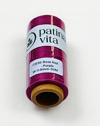 Ledergarn, Forellenfaden - gewachst zum Handnähen, Stärke 0.8 mm, 50 Meter viele Farben