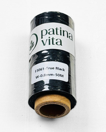 Ledergarn, Forellenfaden - gewachst zum Handnähen, Stärke 0.8 mm, 50 Meter viele Farben