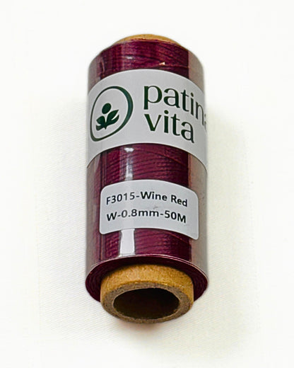 Ledergarn, Forellenfaden - gewachst zum Handnähen, Stärke 0.8 mm, 50 Meter viele Farben