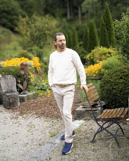 Handgefertigter Echtleder-Gürtel „Stone Brown“ – 4 cm Breite