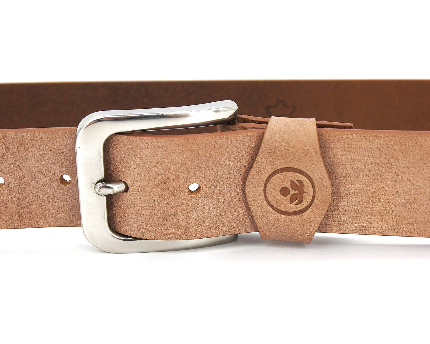 Handgefertigter Echtleder-Gürtel „Stone Brown“ – 4 cm Breite