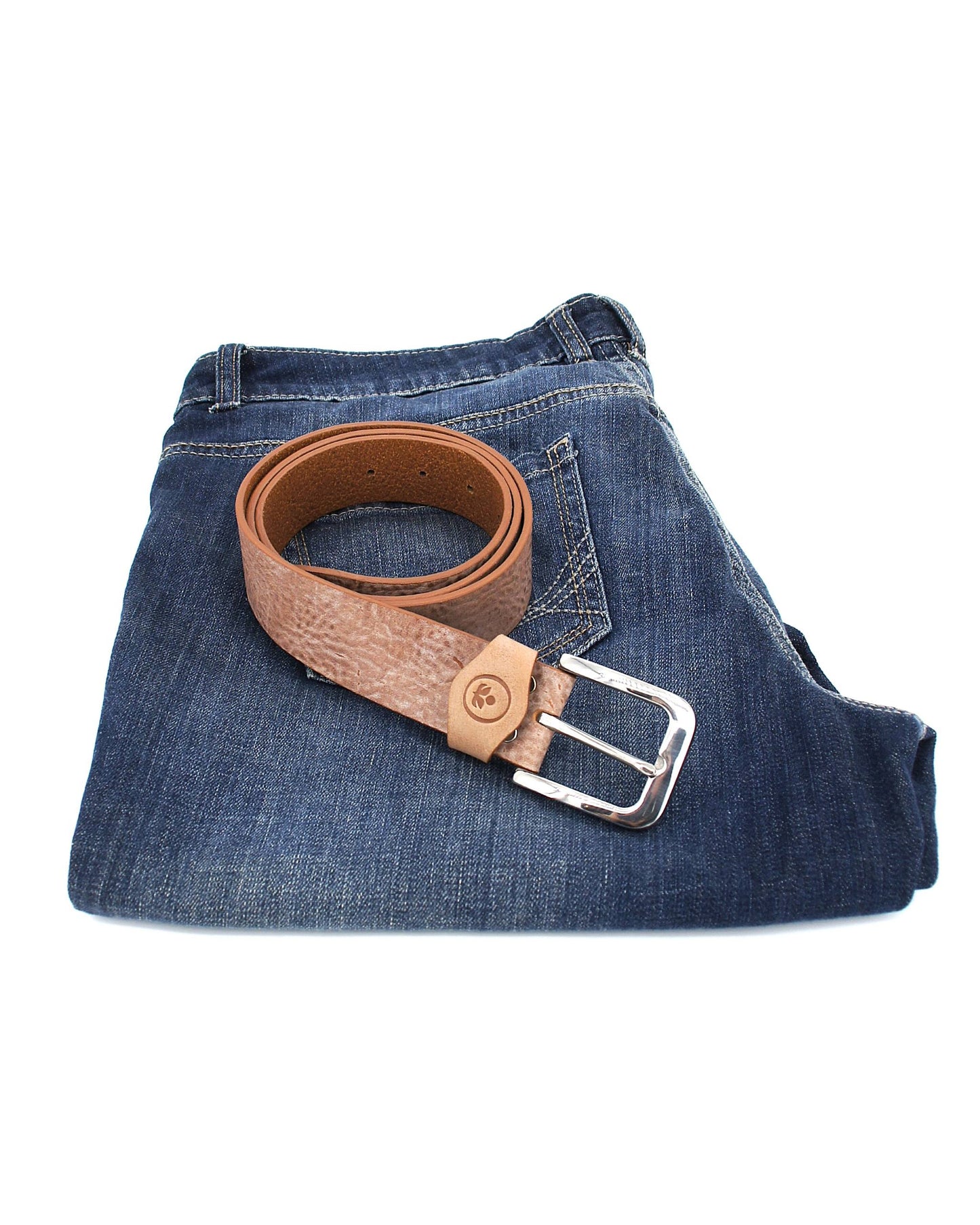 Handgefertigter Echtleder-Gürtel „Stone Brown“ – 4 cm Breite