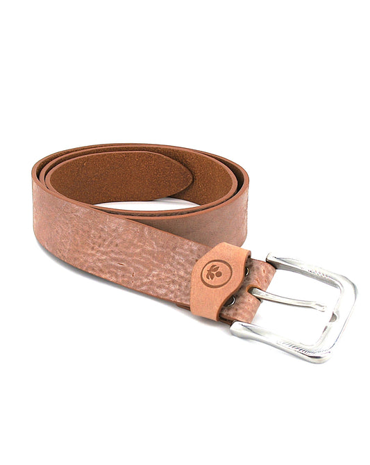 Handgefertigter Echtleder-Gürtel „Stone Brown“ – 4 cm Breite