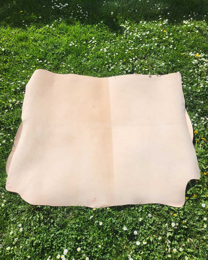 Vegetabil - pflanzlich gegerbtes Rindsleder, blank, Doppelcroupon