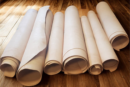 Vegetabil - pflanzlich gegerbtes Rindsleder, blank, Doppelcroupon