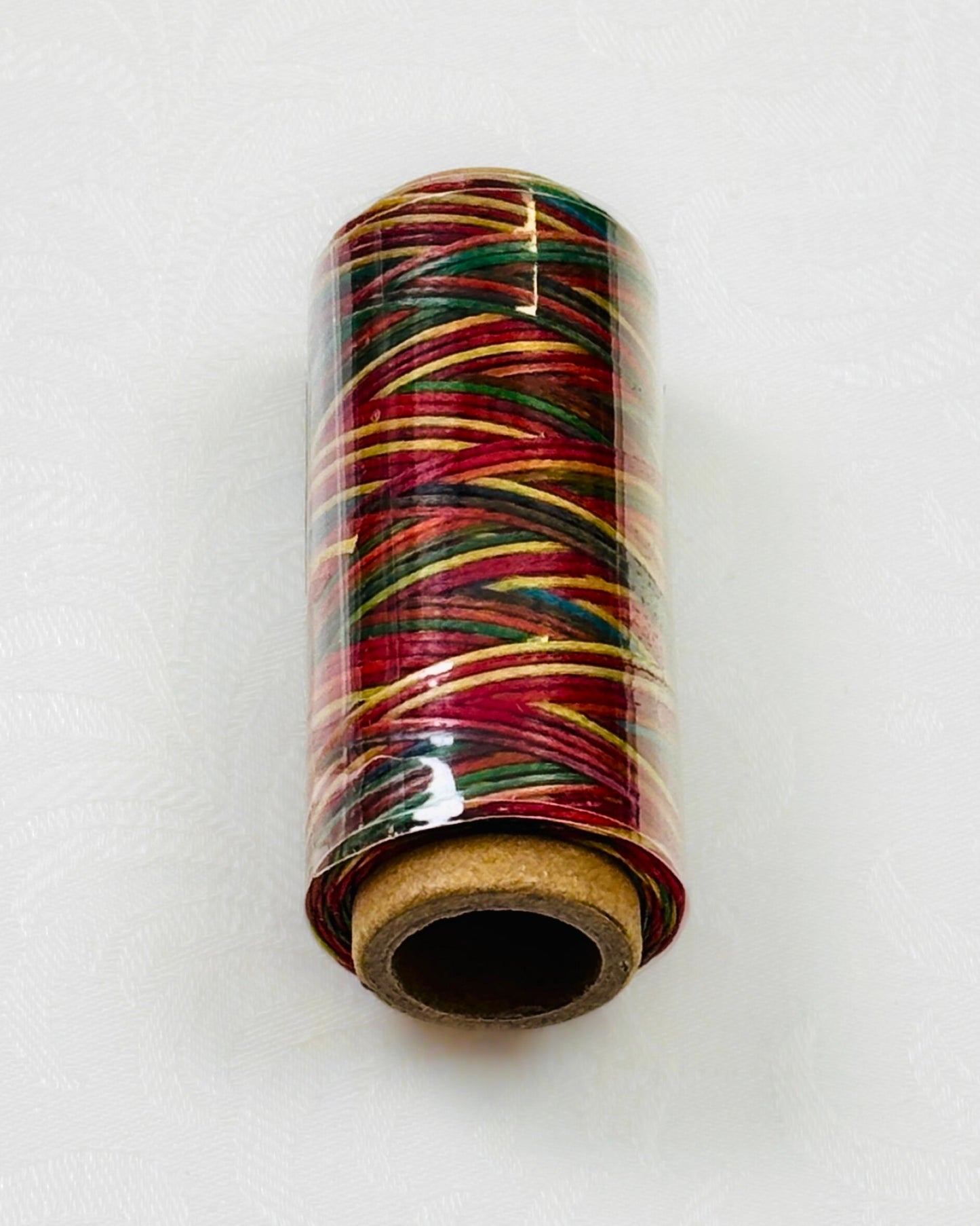 Ledergarn, Forellenfaden - gewachst zum Handnähen, Stärke 0.8 mm, 50 Meter - Regenbogen