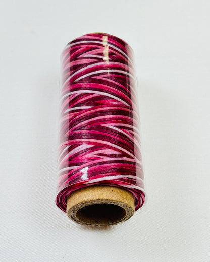 Ledergarn, Forellenfaden - gewachst zum Handnähen, Stärke 0.8 mm, 50 Meter - Regenbogen